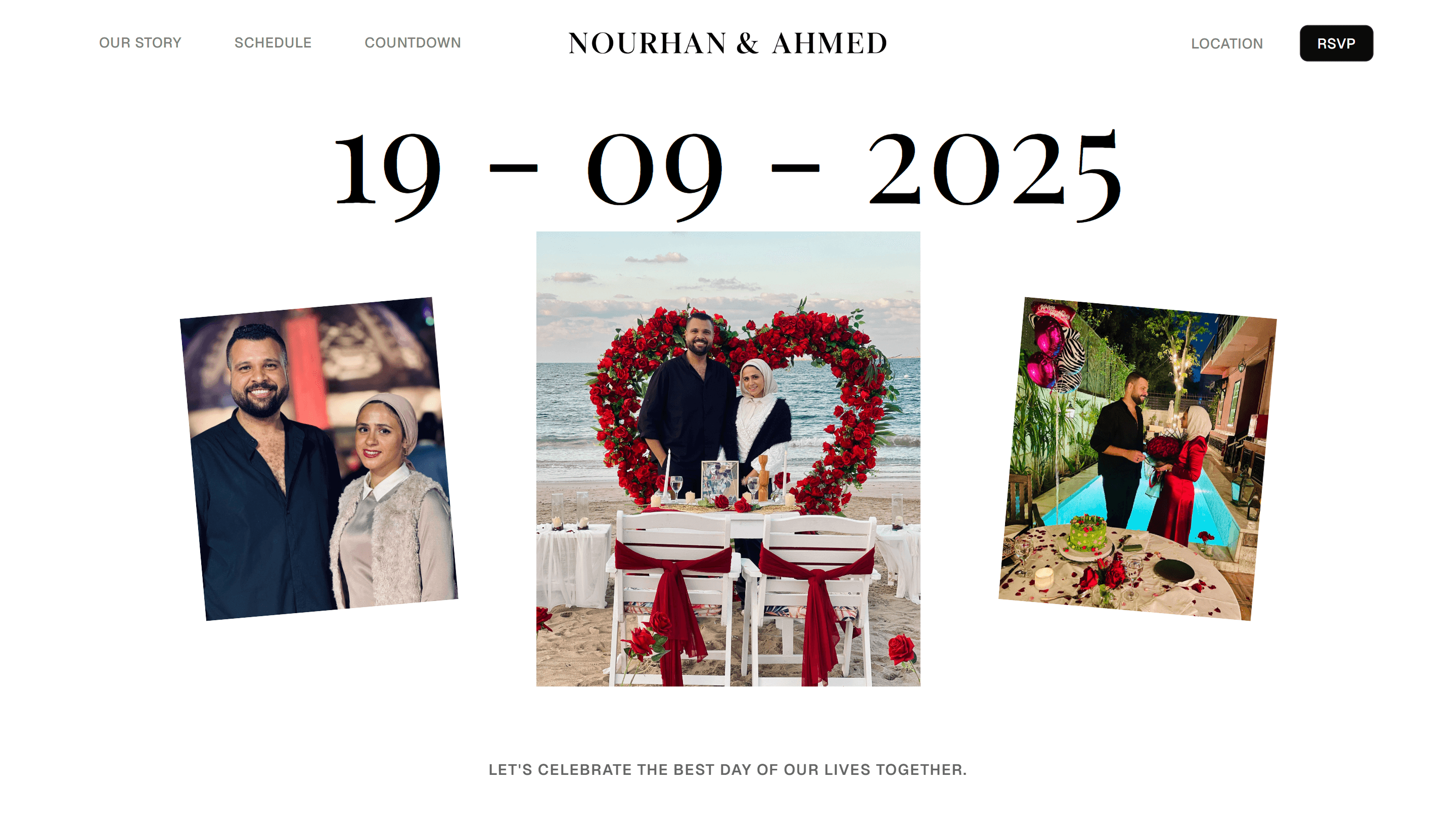 Ahmed & Nourhan โ Wedding RSVP Website ๐โจ project showcase 1